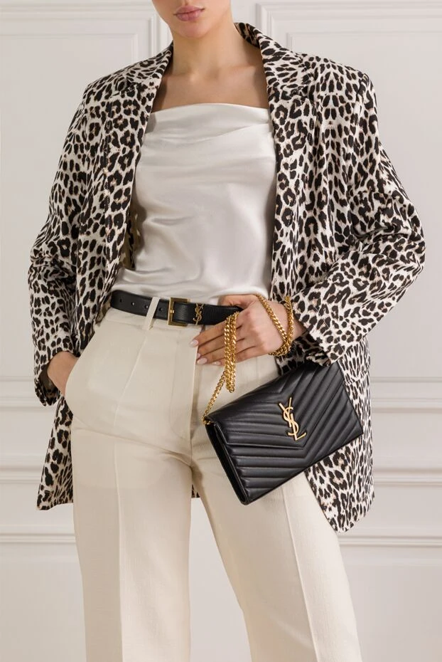 Saint Laurent классическая сумочка на цепочке с культовой стежкой шеврон 192784 - фото 3