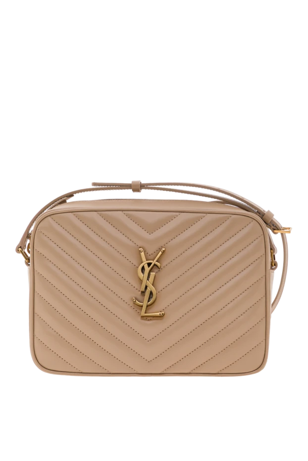Saint Laurent реттелетін былғары бауы және көрпемен безендірілген lou арба сөмкесі 192786 - фото 1