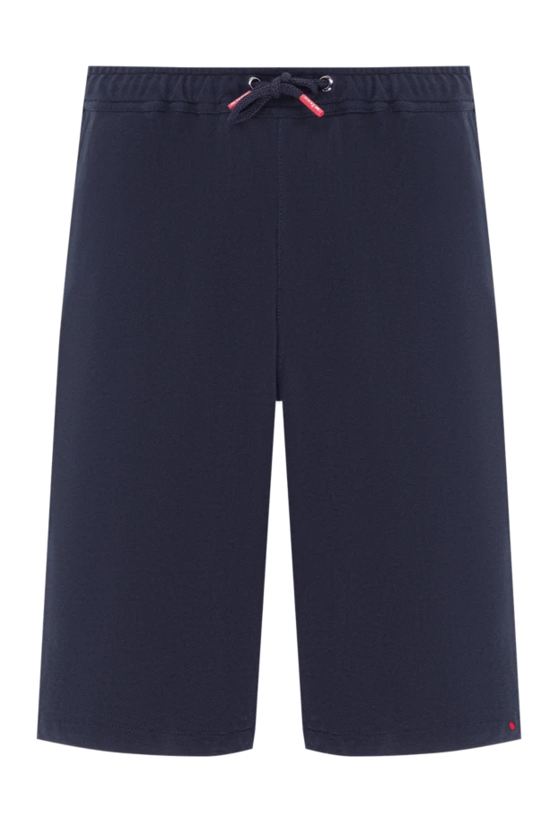 Жұмсақ созылатын мақтадан жасалған ерлерге арналған қою көк түсті шорттар - фото 1