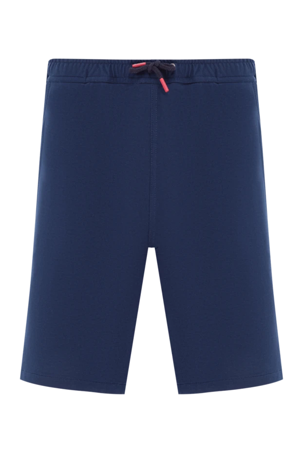 Men's blue cotton jersey shorts with elastane - photo 1