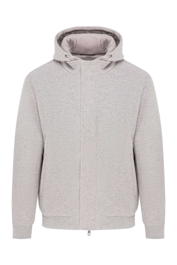 Gray soft jersey sports hoodie - photo 1