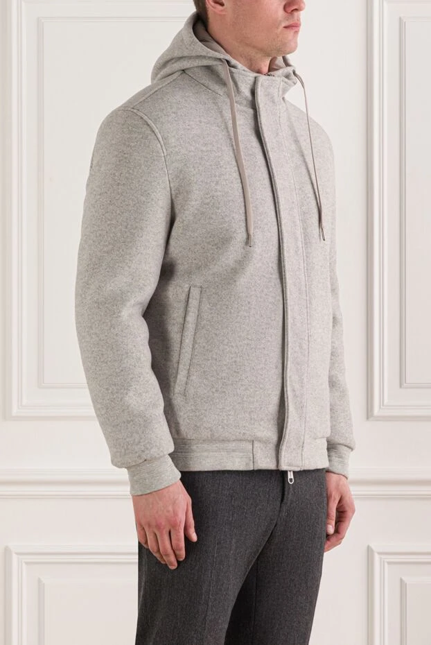 Siviglia серое спортивное худи из мягкого трикотажного джерси 192833 - фото 3