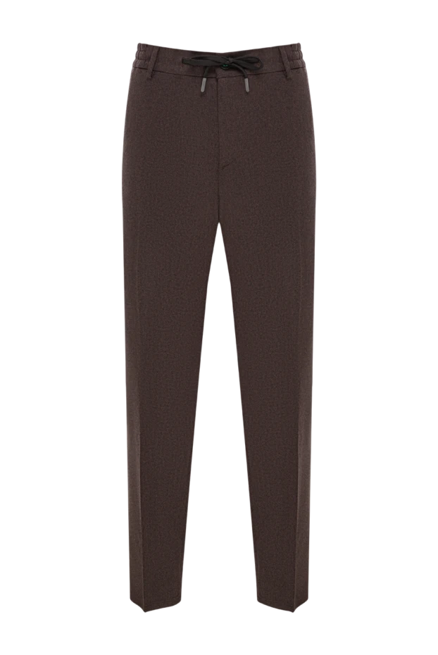Berwich men's brown trousers with an elastic waistband and adjustable drawstring 192842 - photo 1