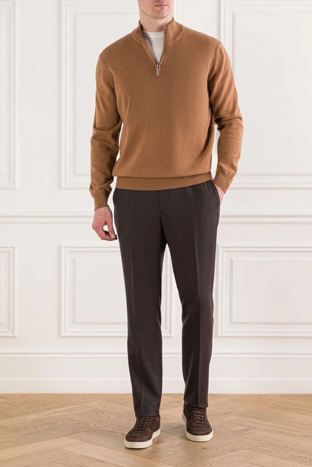 Berwich ерлерге арналған қоңыр шалбар, серпімді белбеуі және реттелетін бауы бар 192842 - фото 2