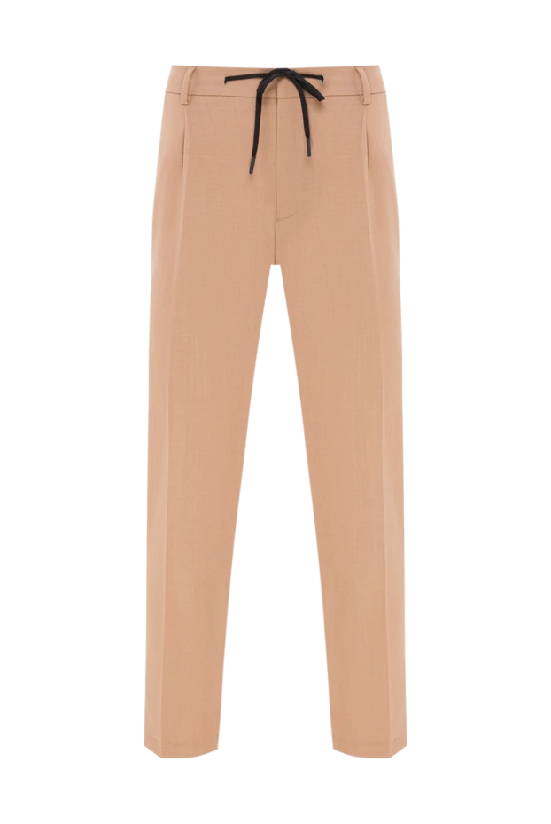 Berwich men's beige tapered trousers with creases and pleats 192849 - photo 1