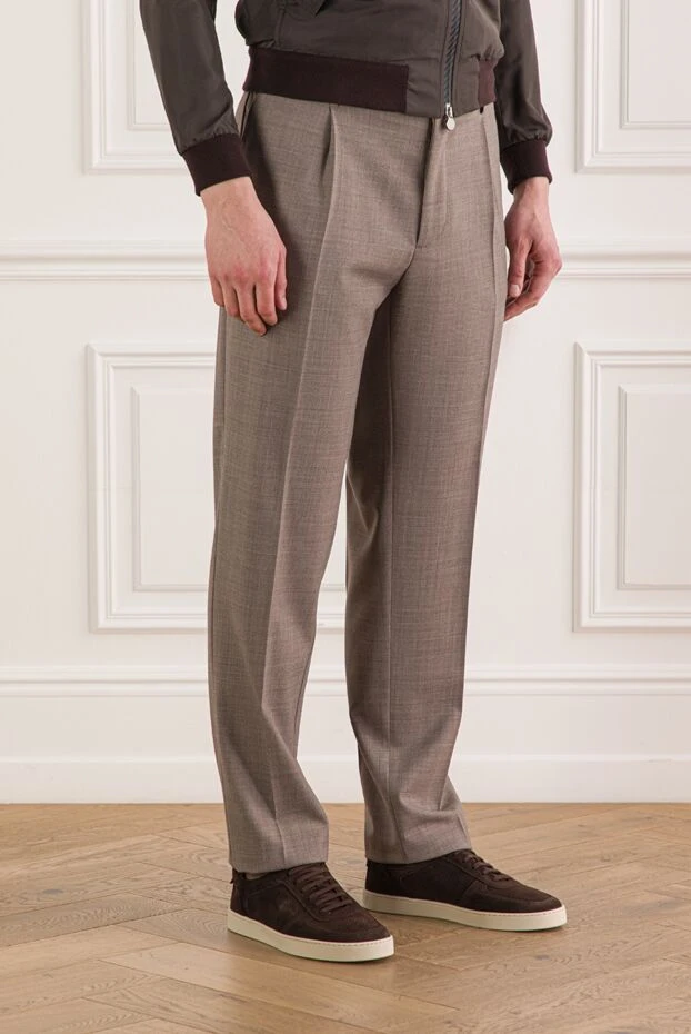 Berwich ерлерге арналған қоңыр жүн аралас шалбар 192850 - фото 3