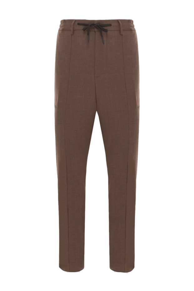 Berwich мужские коричневые брюки smart cargo из смесовой шерсти 192854 - photo 1