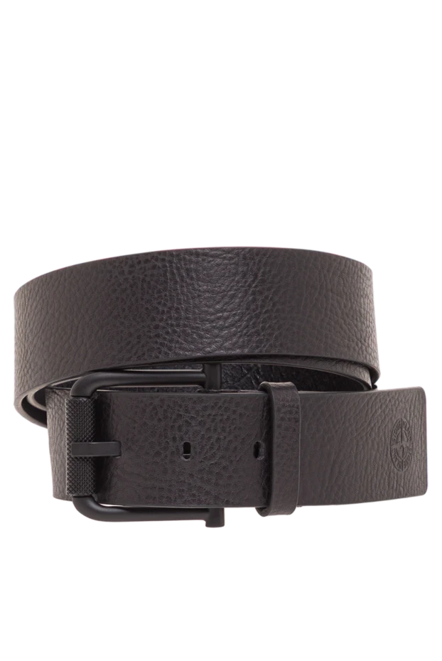 Compass логотипі бар түйіршікті былғары белдік - фото 1