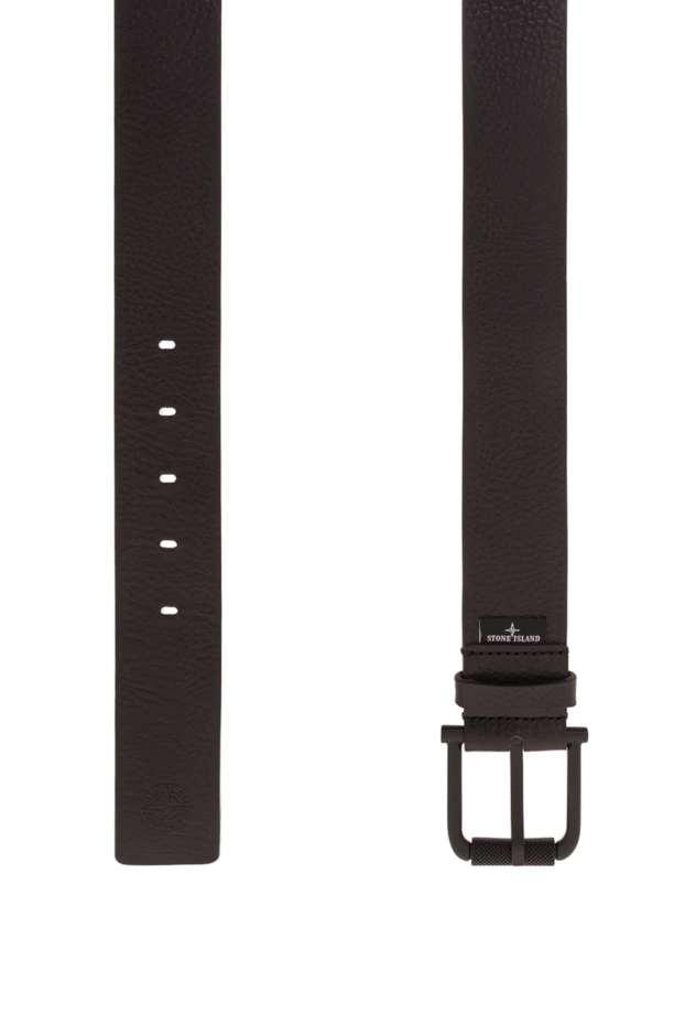 Stone Island compass логотипі бар түйіршікті былғары белдік 192874 - фото 3