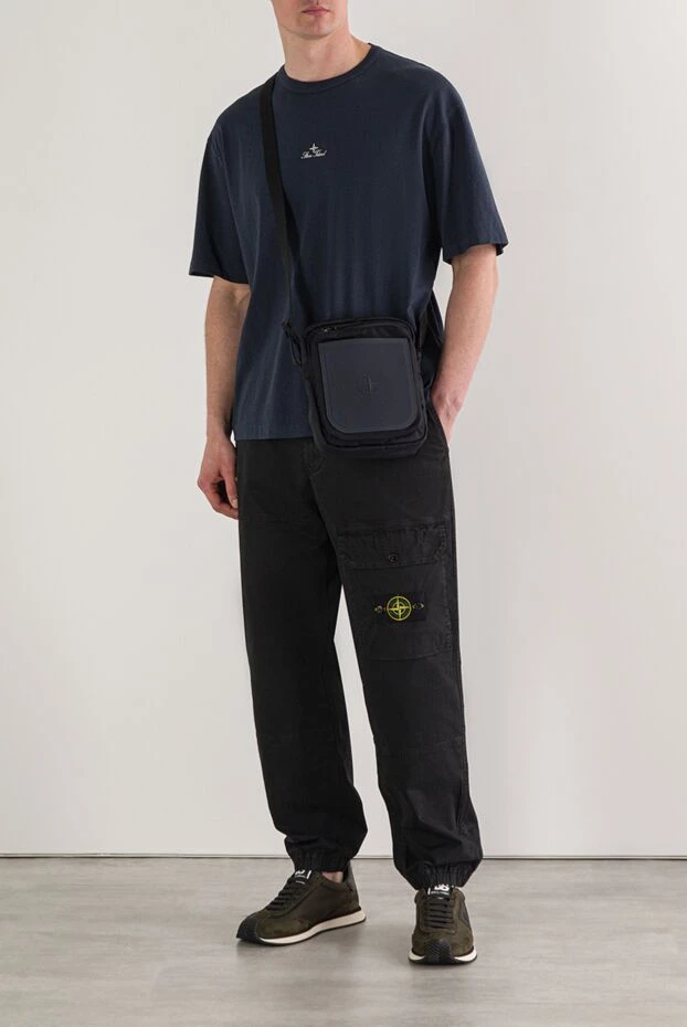 Stone Island кестеленген логотипі бар көк түсті кәдімгі футболка
192888 - фото 2