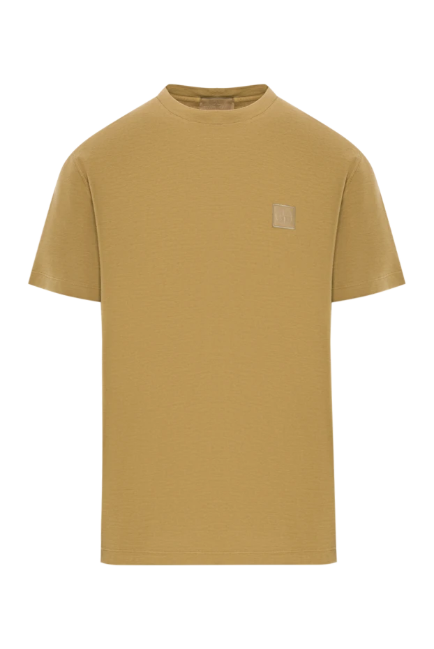 Stone Island men's mustard-colored cotton t-shirt 192890 - photo 1