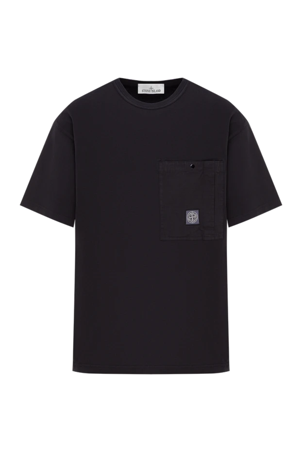 Футболка черная стандартного кроя с нагрудным карманом
- фото 1