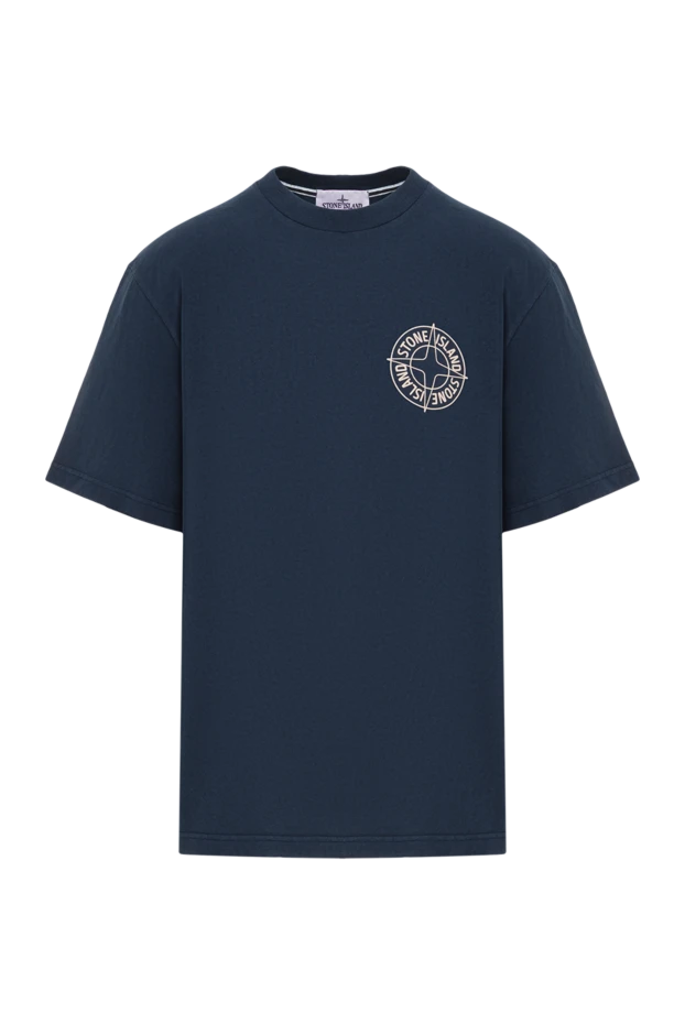 Синяя футболка стандартного кроя с принтом Outline Compass
- фото 1