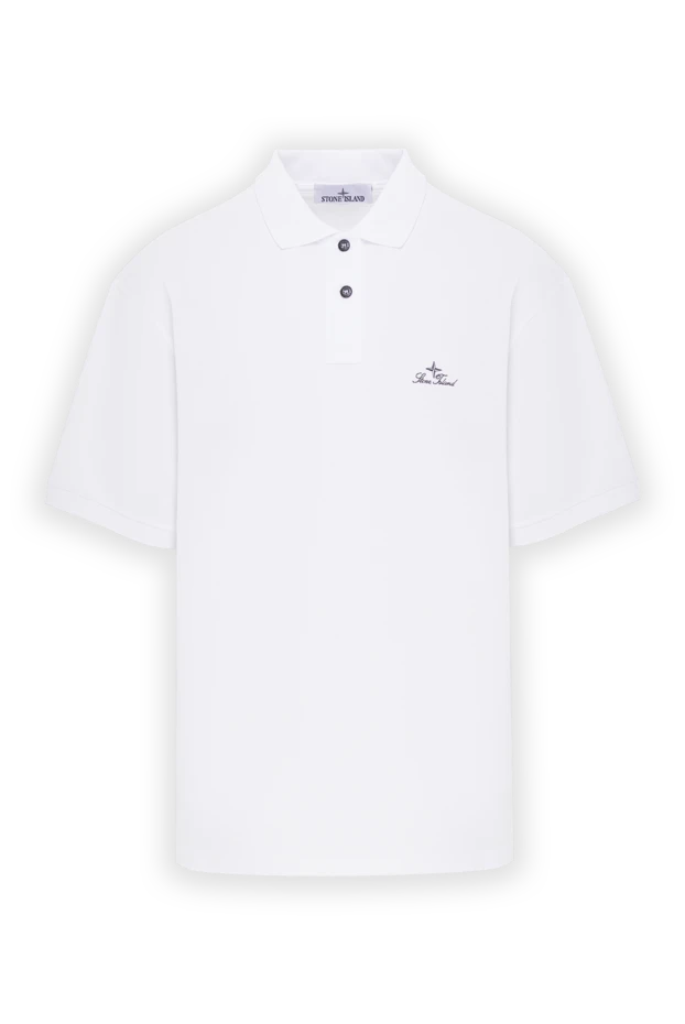 Қысқа жеңді және кестеленген логотипі бар кәдімгі ақ поло жейде.
- фото 1