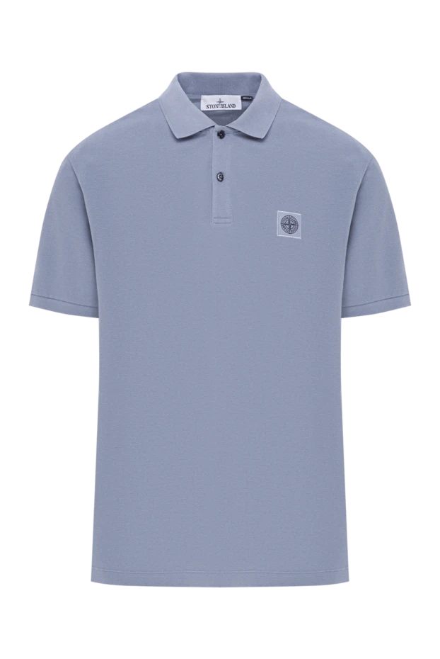 Stone Island blue short sleeve polo shirt made of organic cotton pique 192900 - photo 1