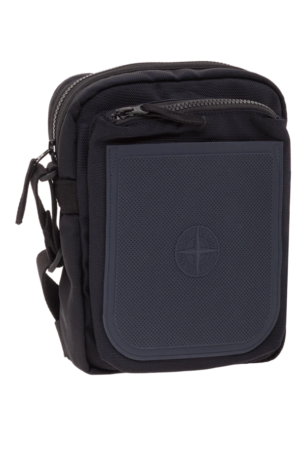 Stone Island синяя сумка-клатч из нейлона с прорезиненным карманом 192902 - фото 3