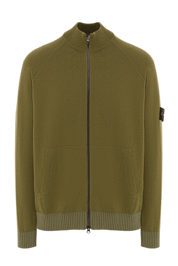 Логотипі бар жасыл мақтадан жасалған сыдырмалы жемпір - фото 1