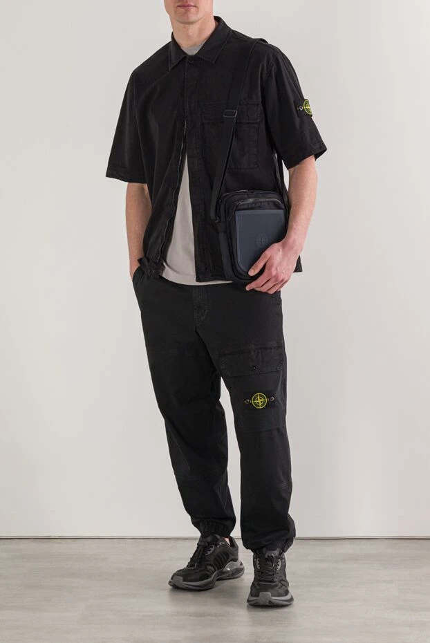 Stone Island shirt-jacket made of lightweight stretchy organic black cotton 192910 - photo 2