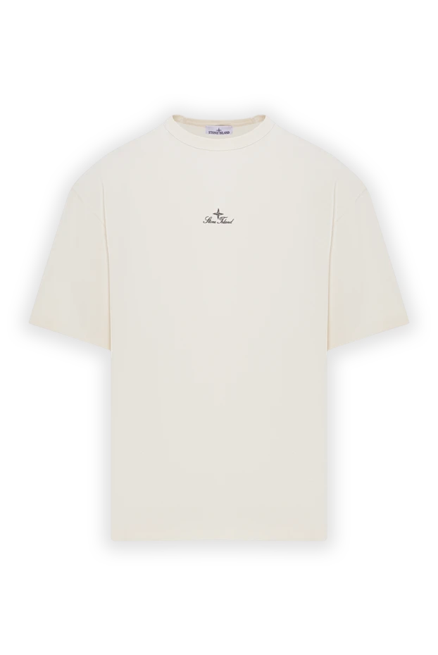 Regular-fit white T-shirt with embroidered logo
- photo 1