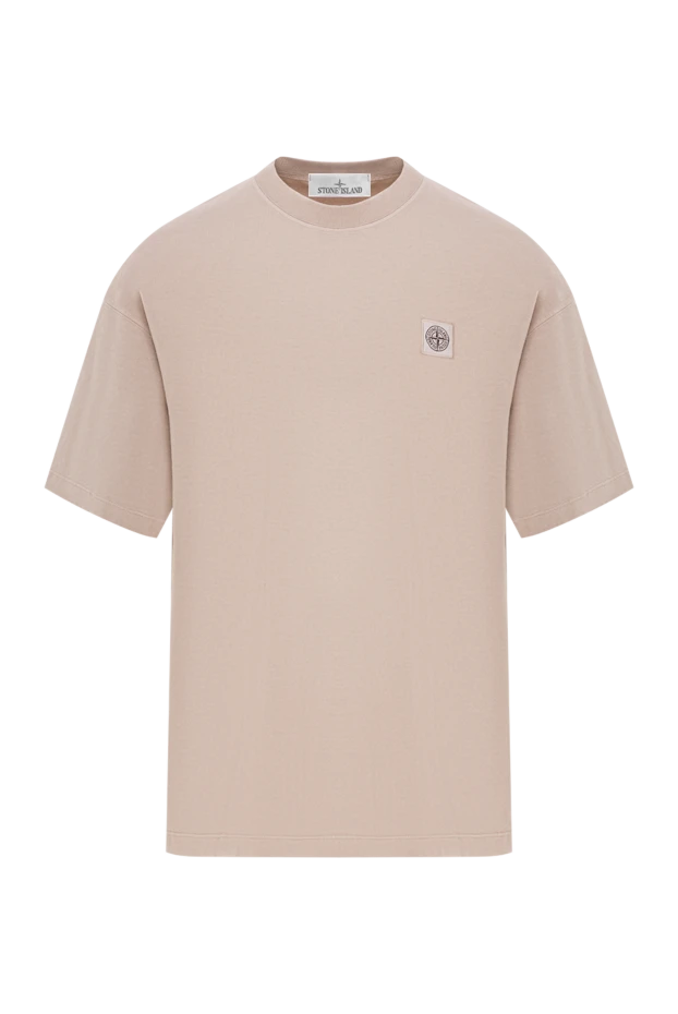Beige regular fit T-shirt with Compass patch
- photo 1