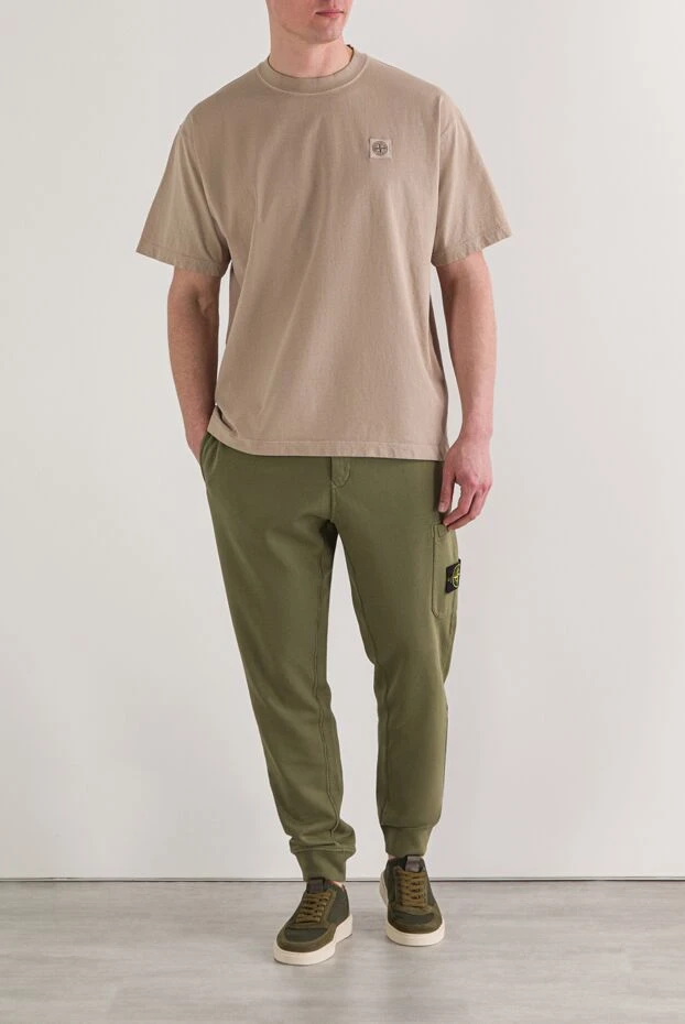 Beige regular fit T-shirt with Compass patch

 - photo 2
