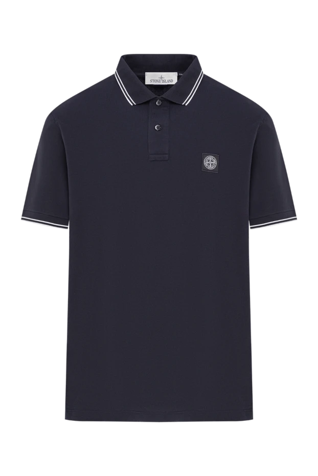 Stone Island fitted blue polo shirt with short sleeves and compass patch
192923 - photo 1