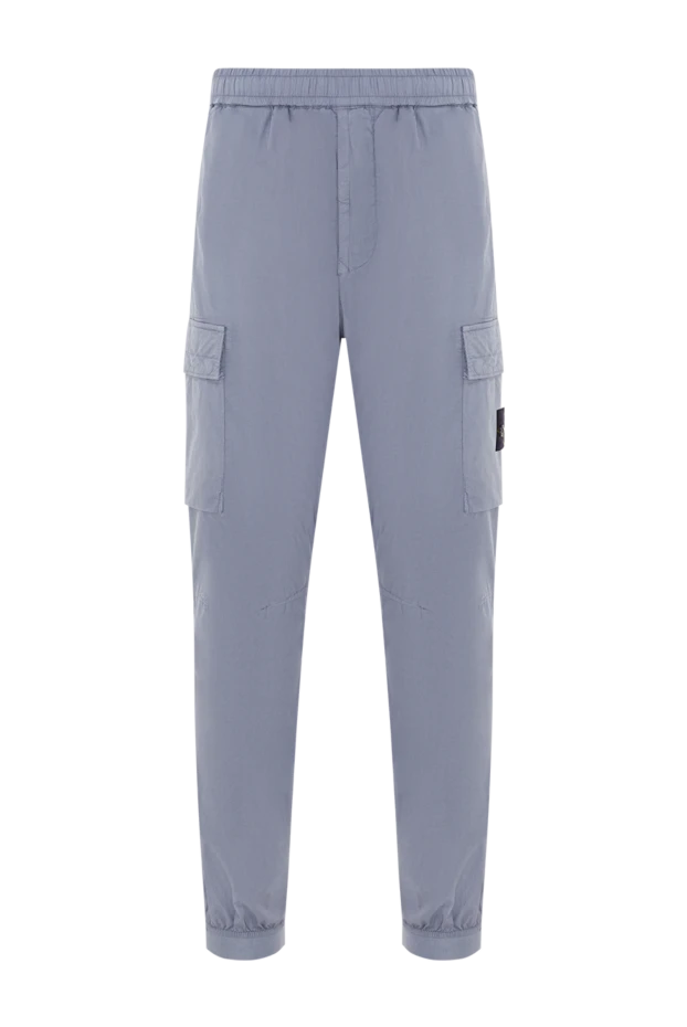 Паракадют көк түсті созылатын мақтадан жасалған жүк шалбары - фото 1