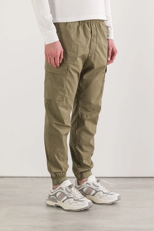 Stone Island брюки карго из зеленого стрейч хлопка paracadute 192934 - фото 3