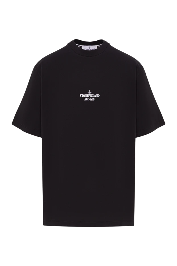 Черная футболка стандартного кроя с принтом Archivio
- фото 1