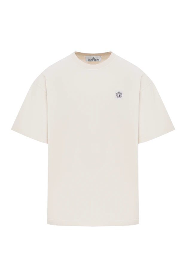 White regular fit T-shirt with Compass patch
- photo 1