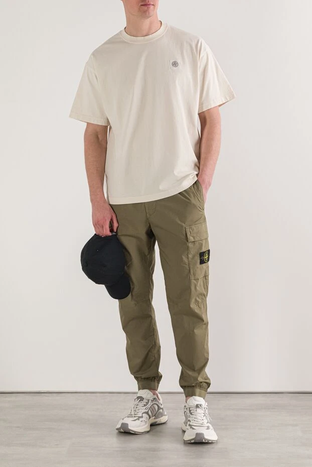 Stone Island компас патчы бар ақ түсті кәдімгі футболка

 192941 - фото 2