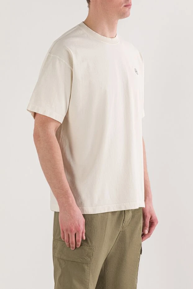 Stone Island компас патчы бар ақ түсті кәдімгі футболка

 192941 - фото 3