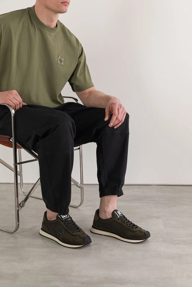 Dolce & Gabbana кроссовки комбинированные dg cushion зеленого цвета 192959 - фото 2