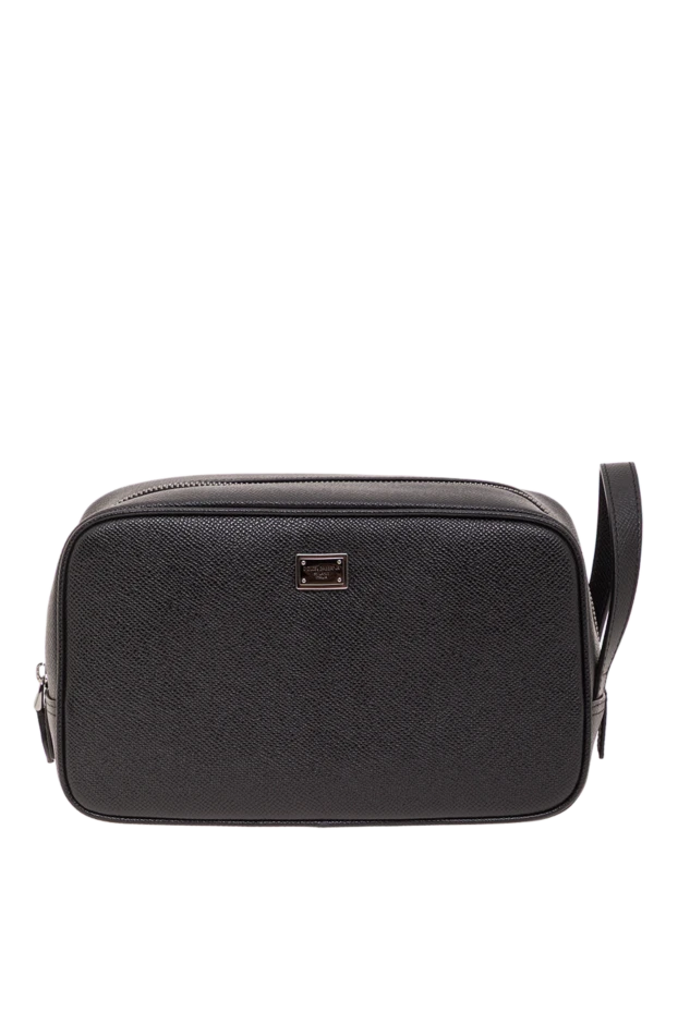 Black Sicily calfskin wash bag with Alpina embossing - photo 1