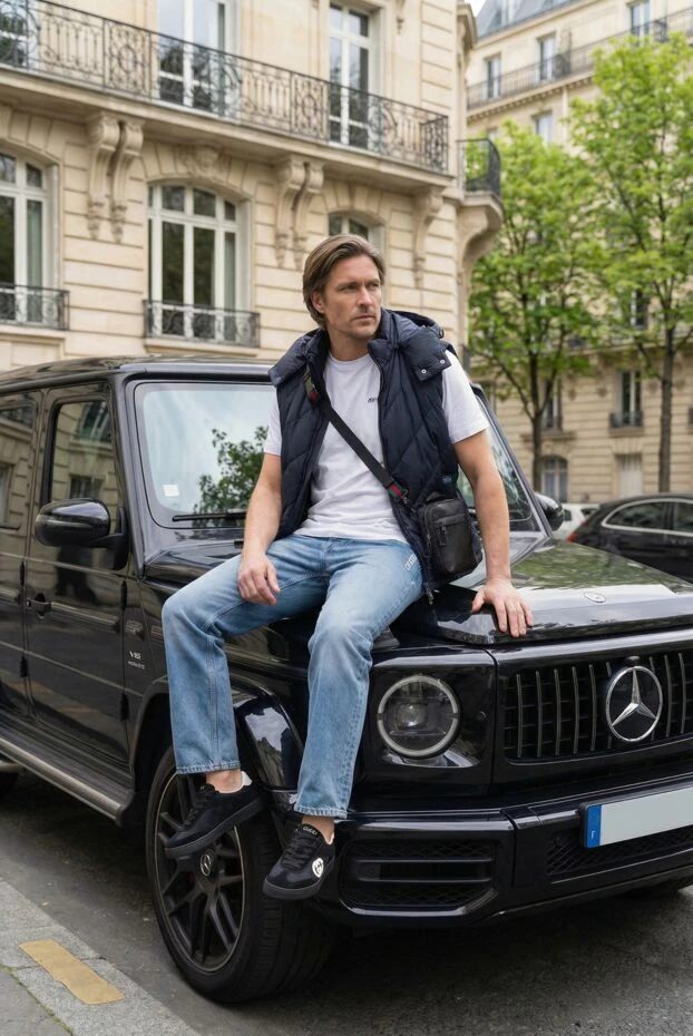 Off-White мужской пуховый жилет arrow diagonal черного цвета 192983 - фото 2