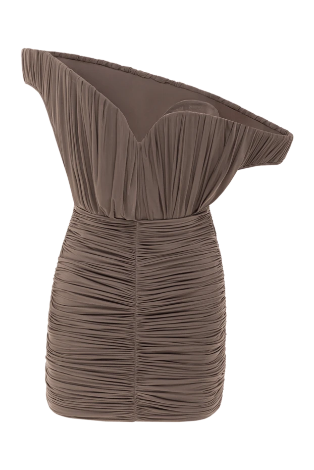 Magda Butrym асимметричное мини-платье коричневого цвета в форме лепестков 192996 - фото 1