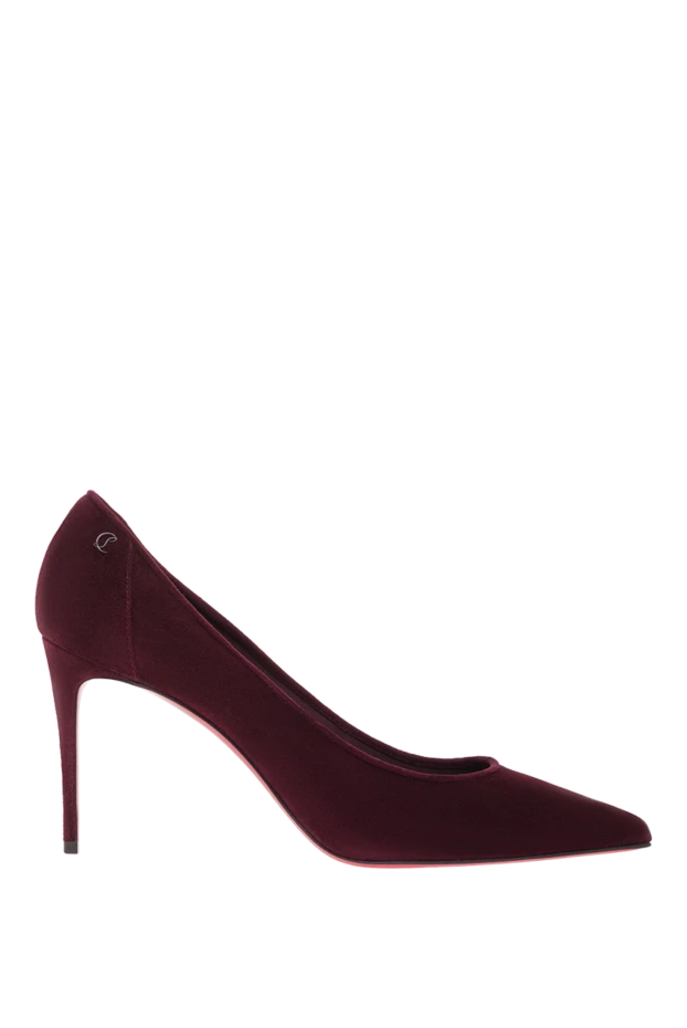 Белгілі Sporty Kate бордо түсті барқыт туфлилері - фото 1