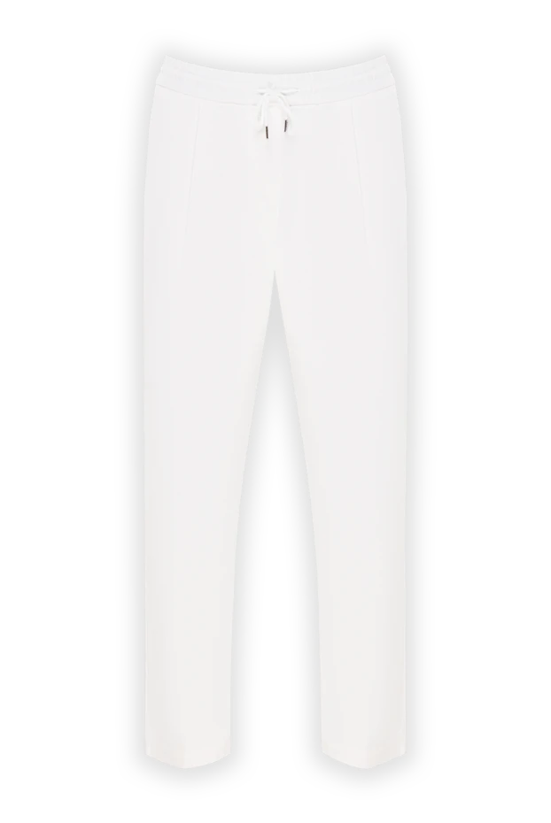 Серпімді белбеуі және бауы бар бежевый түсті ерлерге арналған шалбар - фото 1