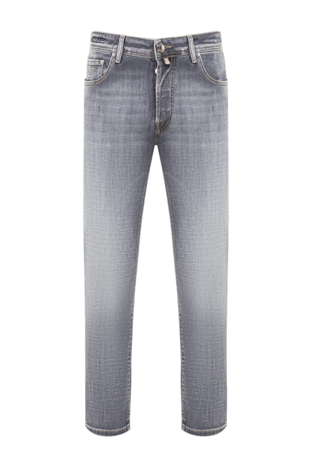 Light blue stretch cotton denim jeans - photo 1