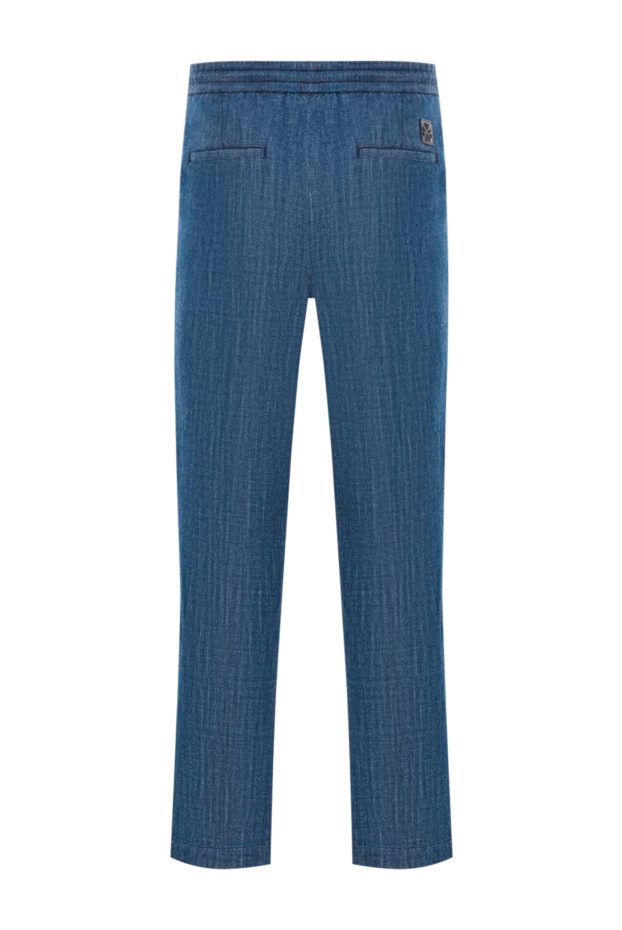 Jacob Cohen синие мужские джинсы в стиле «джоггеры» с завязками 193020 - фото 2