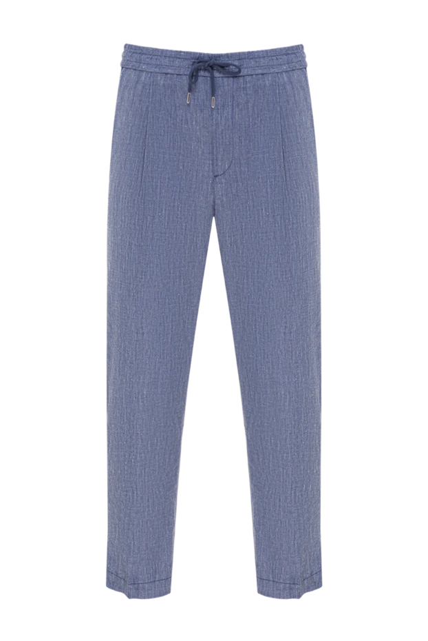 Jacob Cohen blue men's trousers with elastic waistband and drawstring 193025 - photo 1