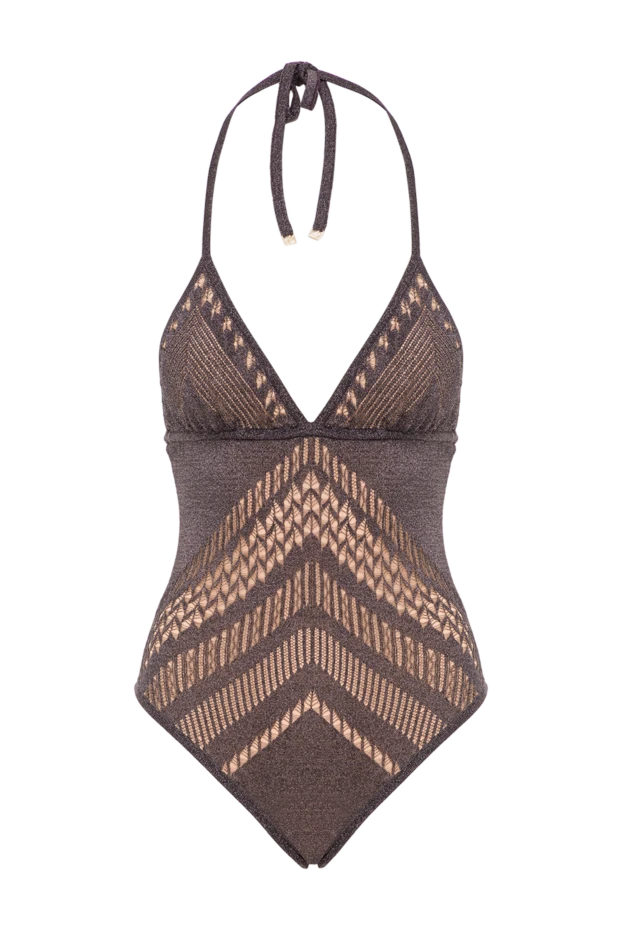 Villone қара түсті жағалы купальник - фото 1