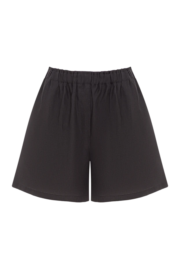 Черные льняные шорты Masha - фото 1