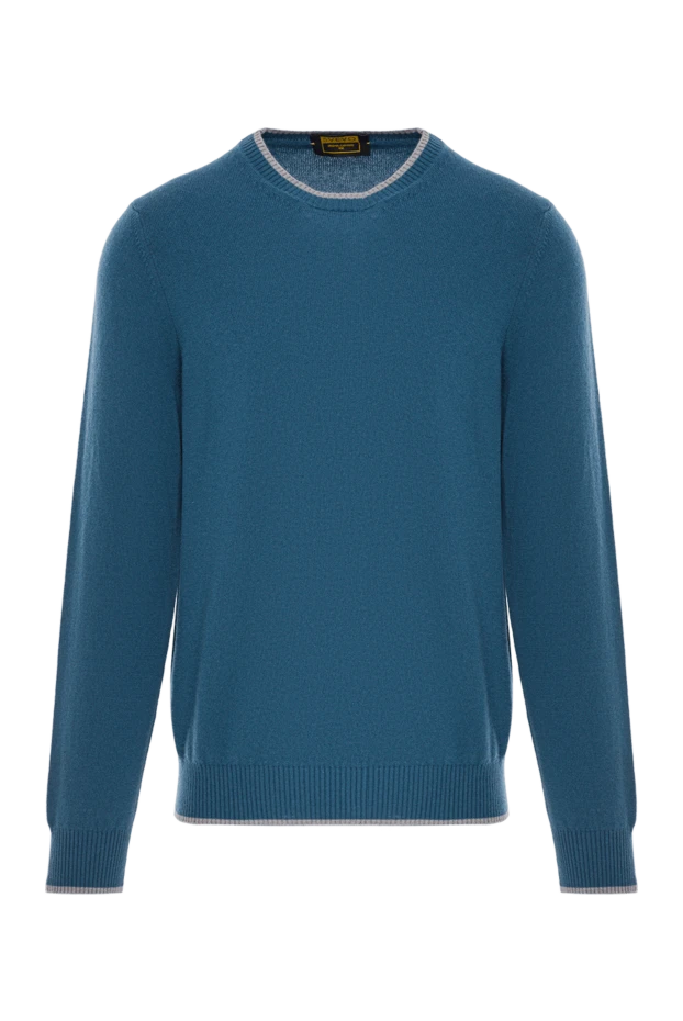 Қарама-қарсы жиектері бар жасыл кашемир свитері - фото 1