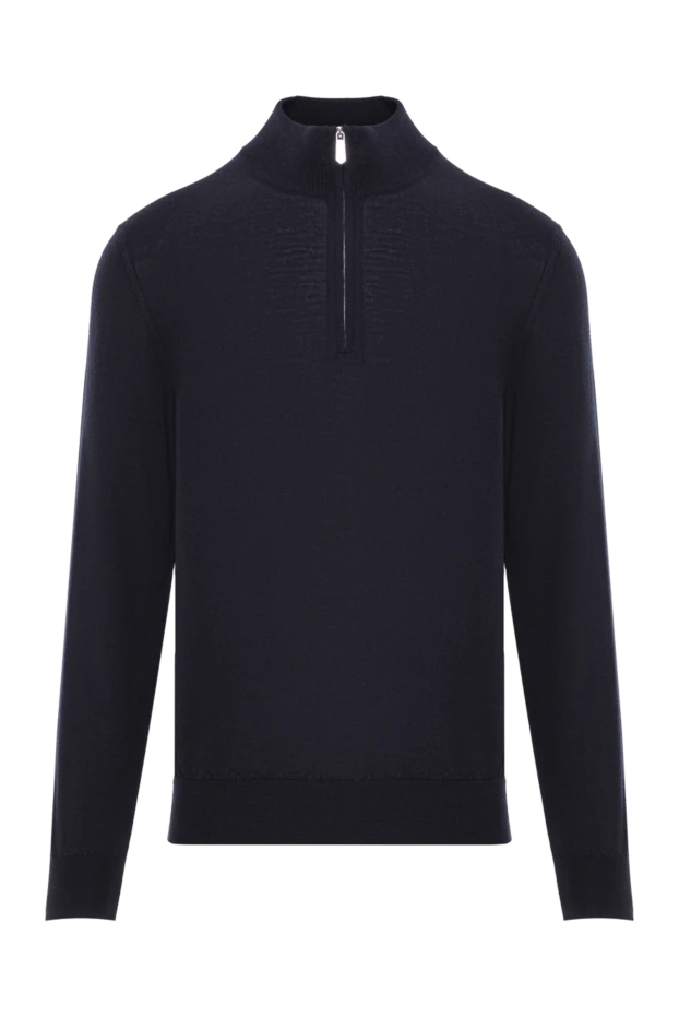 Мужской черный тройер с воротником-стойкой на молнии - фото 1