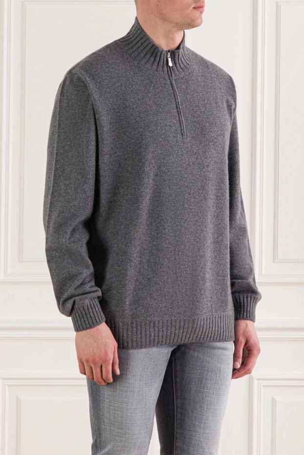 Gran Sasso ерлерге арналған сұр жүннен жасалған сыдырмасы бар шалбар 193073 - фото 3