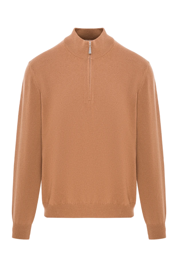 Men's zip-up collar trouser in hazelnut - photo 1