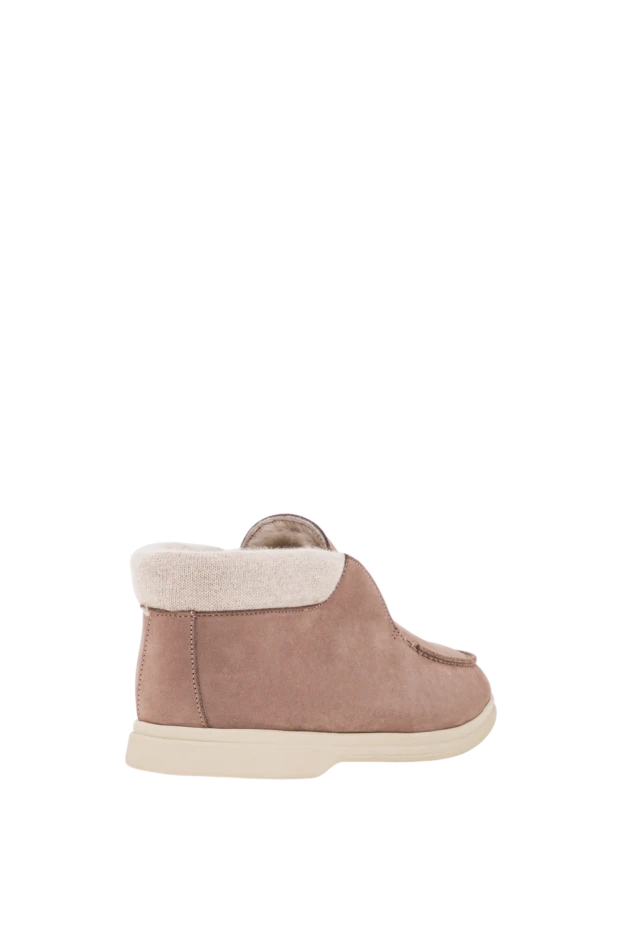 Enrico Mandelli beige suede loafers with natural fur lining 193096 - photo 3