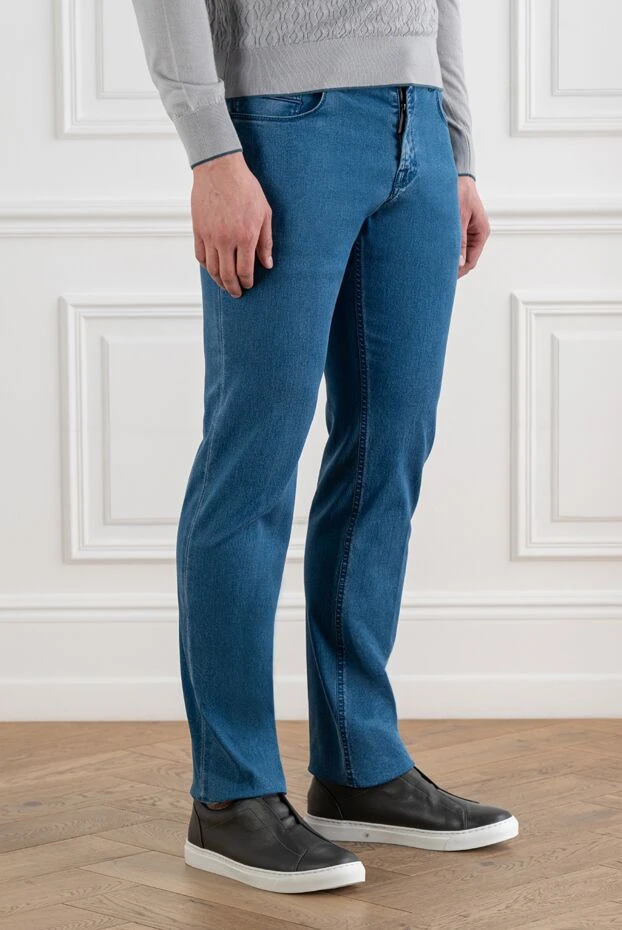 Stefano Ricci classic men's blue jeans with five pockets 193120 - photo 3