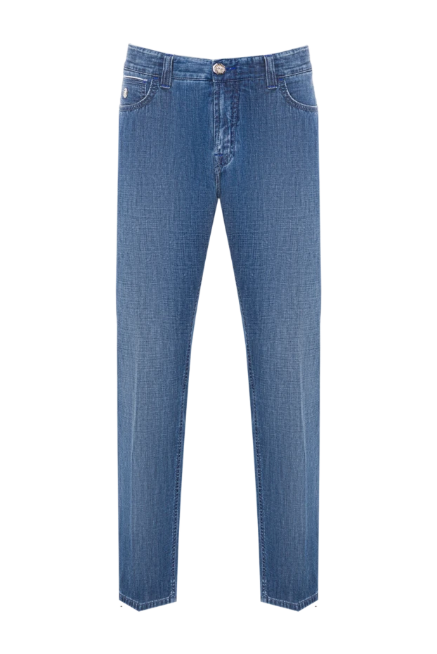 Stefano Ricci light blue cotton jeans with slight abrasions 193126 - photo 1